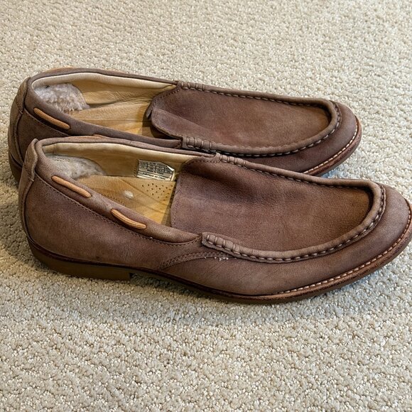 Ugg Australia Mens Leather Loafers Pointe Sheepskin Slip On #1002442 Size 11 - Picture 2 of 15